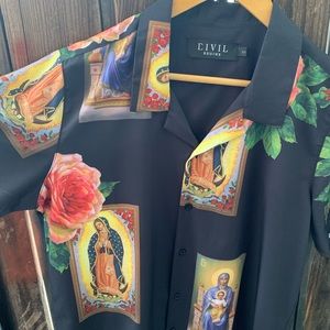 Civil holy floral shirt black S